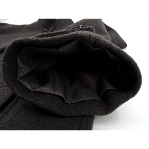 Vintage Jones New York Overcoat Womens Sz 12 Charcoal Gray Wool Lined Button Up - Picture 14 of 16